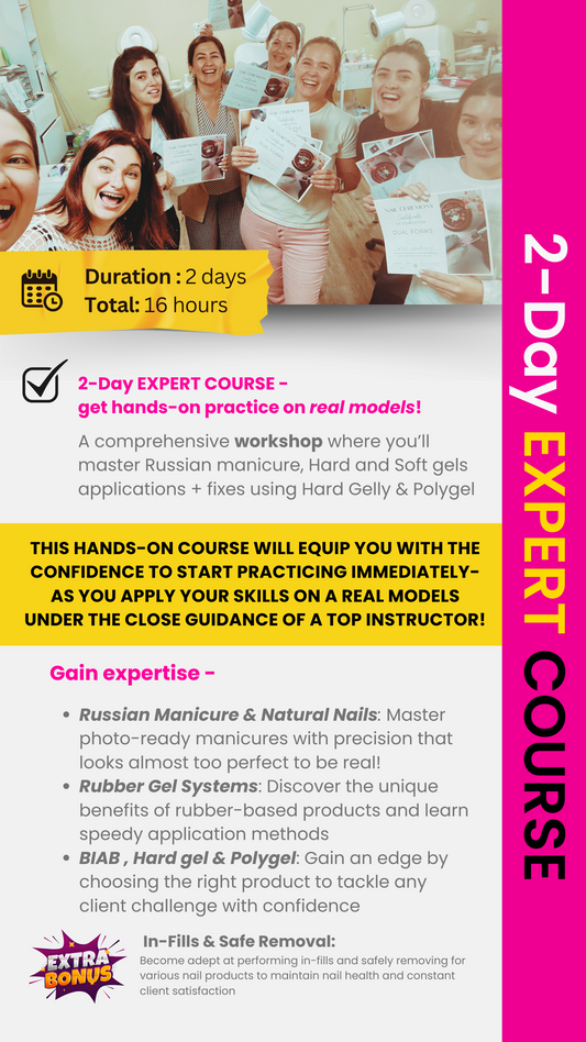 2-Day EXPERT COURSE | Russian Manicure  📍Cliffside Park, NJ | 2025-2026 Dates