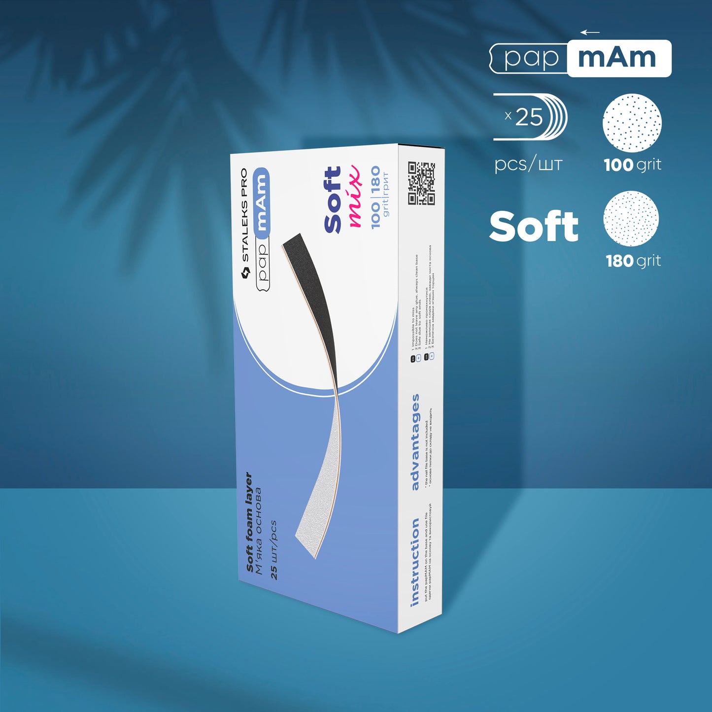 DFCEMix-20-100/180 Disposable double-sided files papmAm Mix EXPERT (soft foam layer) 100/180 grit (25 pcs)