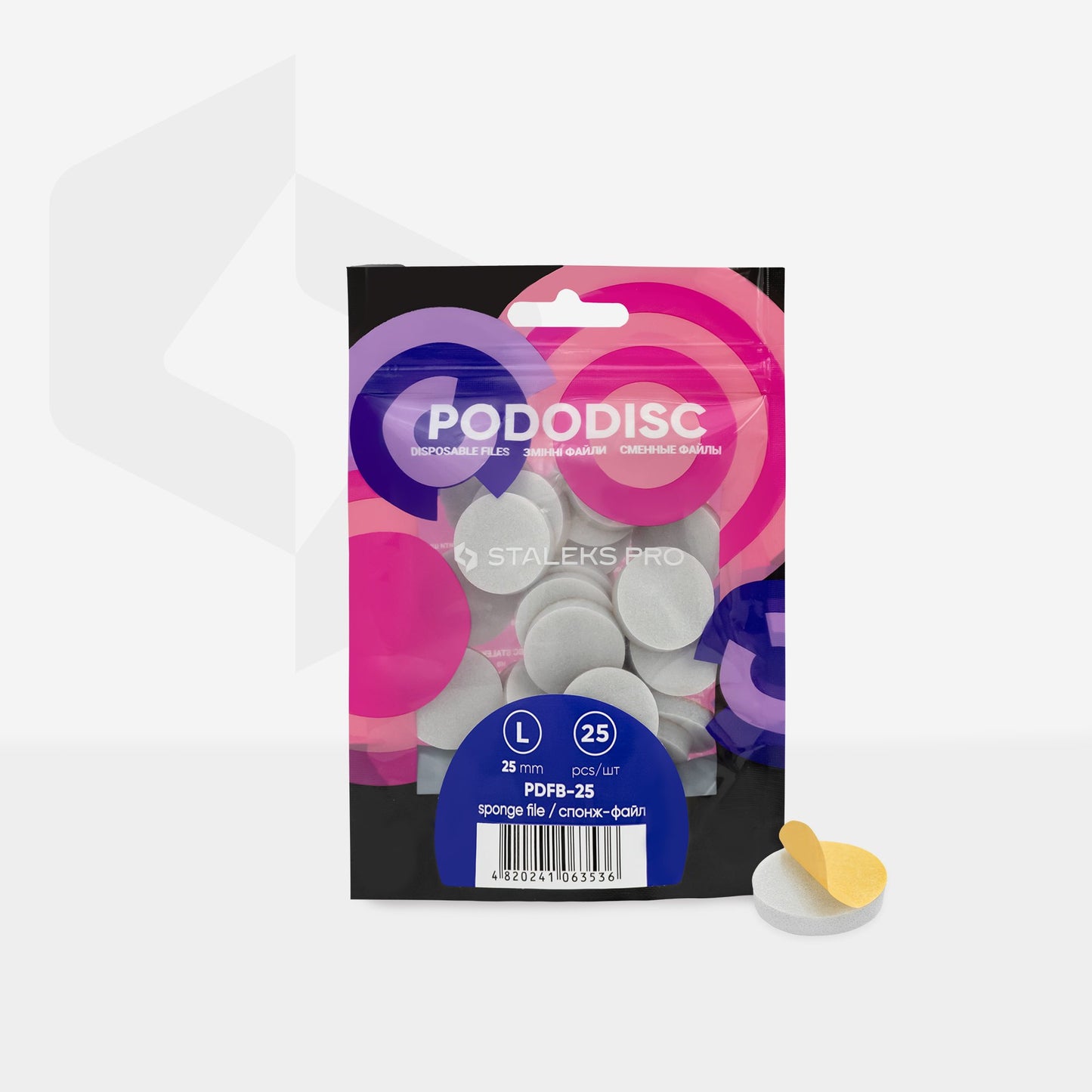 PDFB-25 Disposable files-sponges for pedicure disc PODODISC STALEKS PRO L (25 pcs)