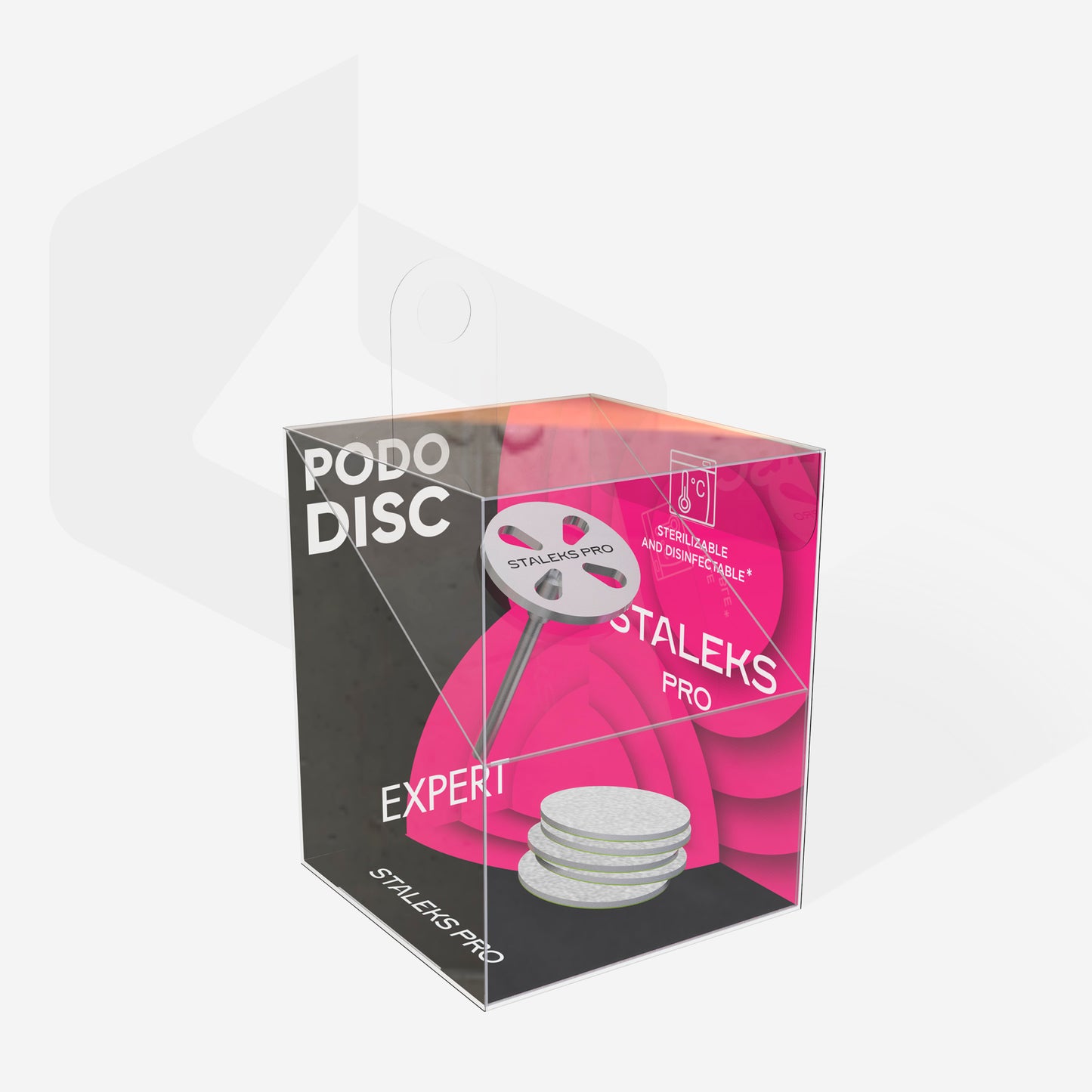 PDset-15 Pedicure disc PODODISC STALEKS PRO S and set of disposable file 180 grit 5 pc (15 mm)