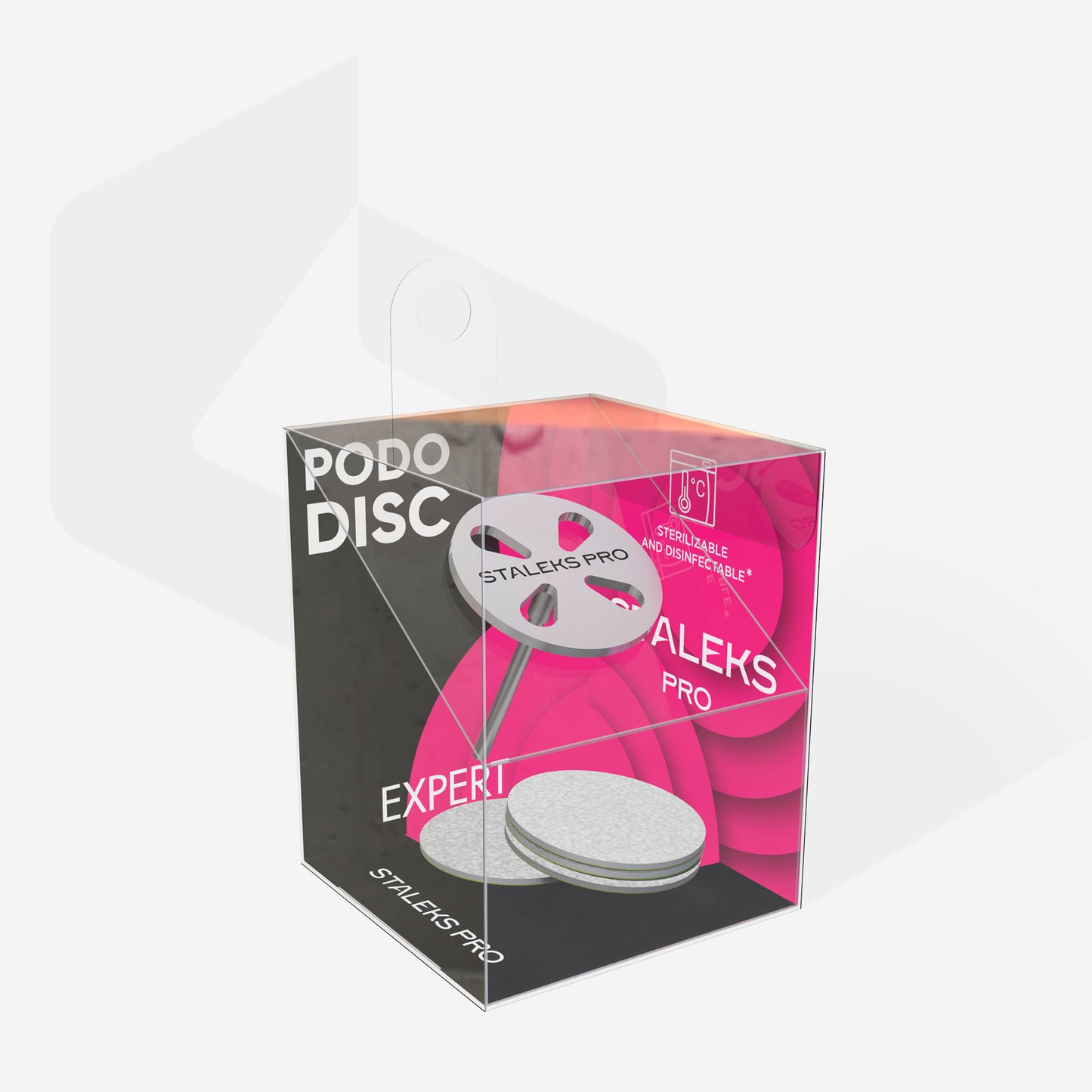 PDset-20 Pedicure disc PODODISC STALEKS PRO M and set of disposable file 180 grit 5 pc (20 mm)