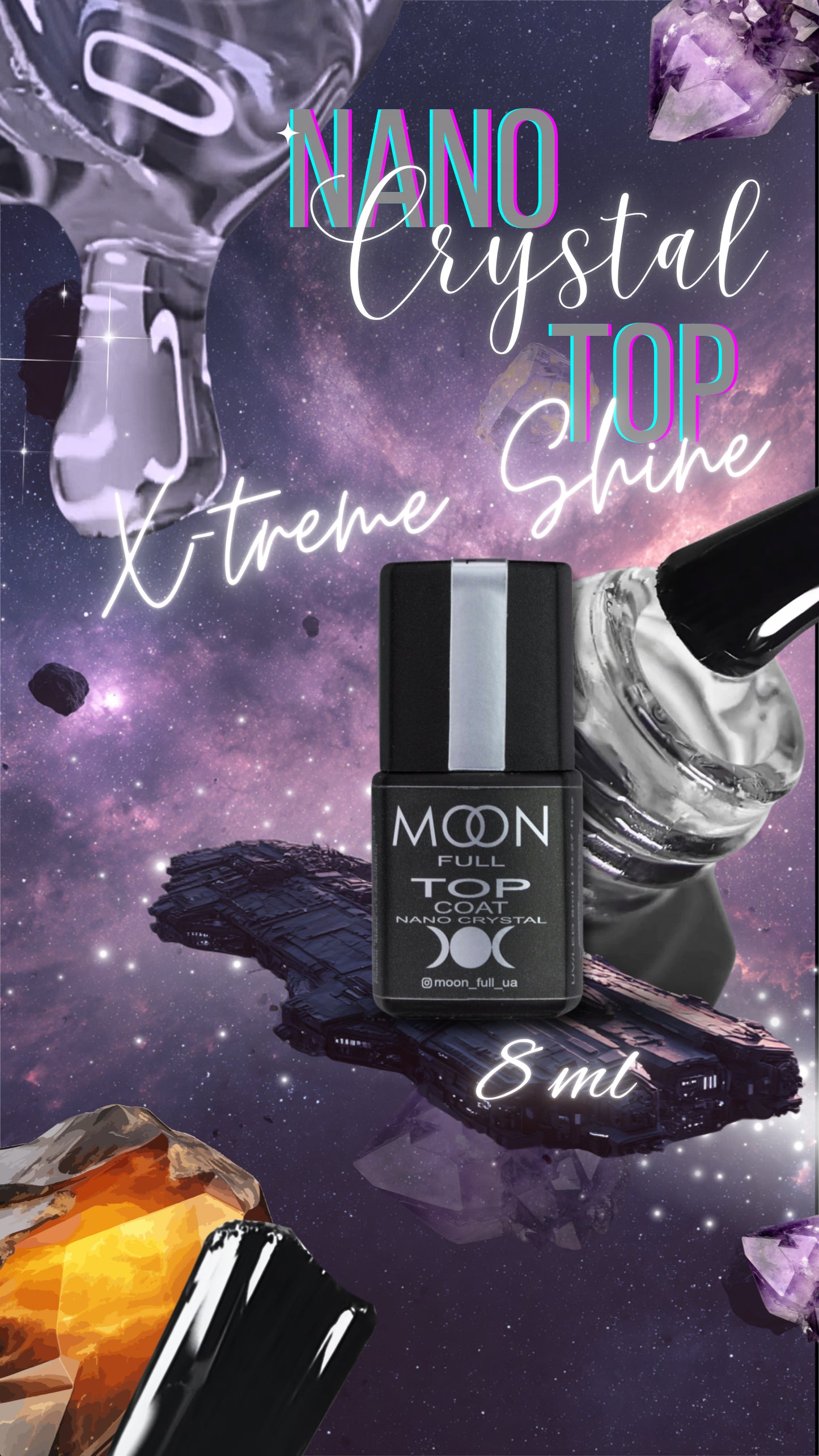 Top Coat Nano Crystal X-tream Shine (not sticky)