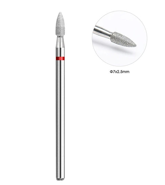 Diamond E-file Nail Bits Short Flame