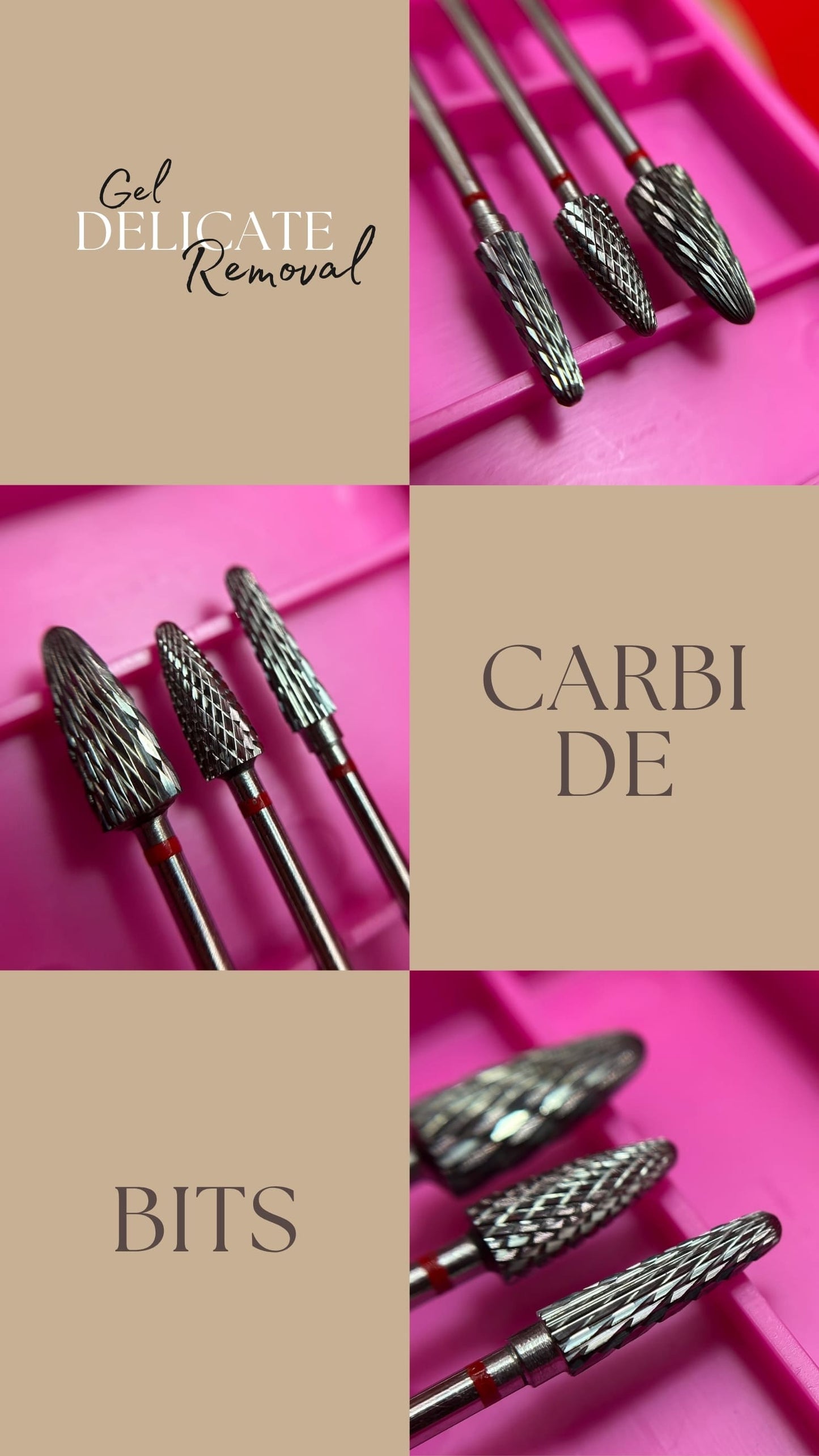 Gel Delicate Removal | Carbide Nail Drill Bit Bundle - Remove Soft Gel Quickly and Safely