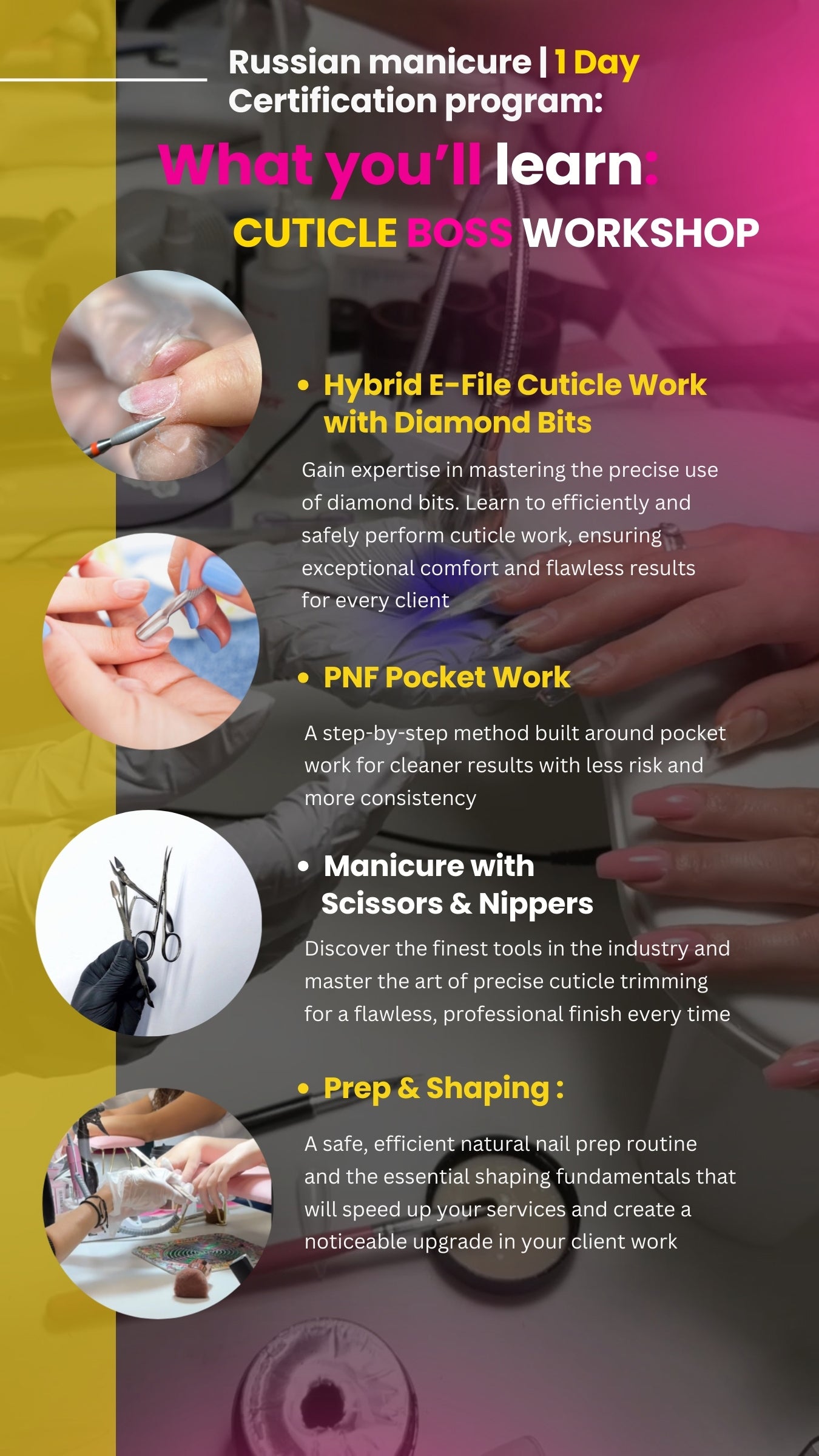 Russian Manicure Certification Lvl 2 | CUTICLE BOSS Workshop📍Cliffside Park, NJ | 2026 Dates