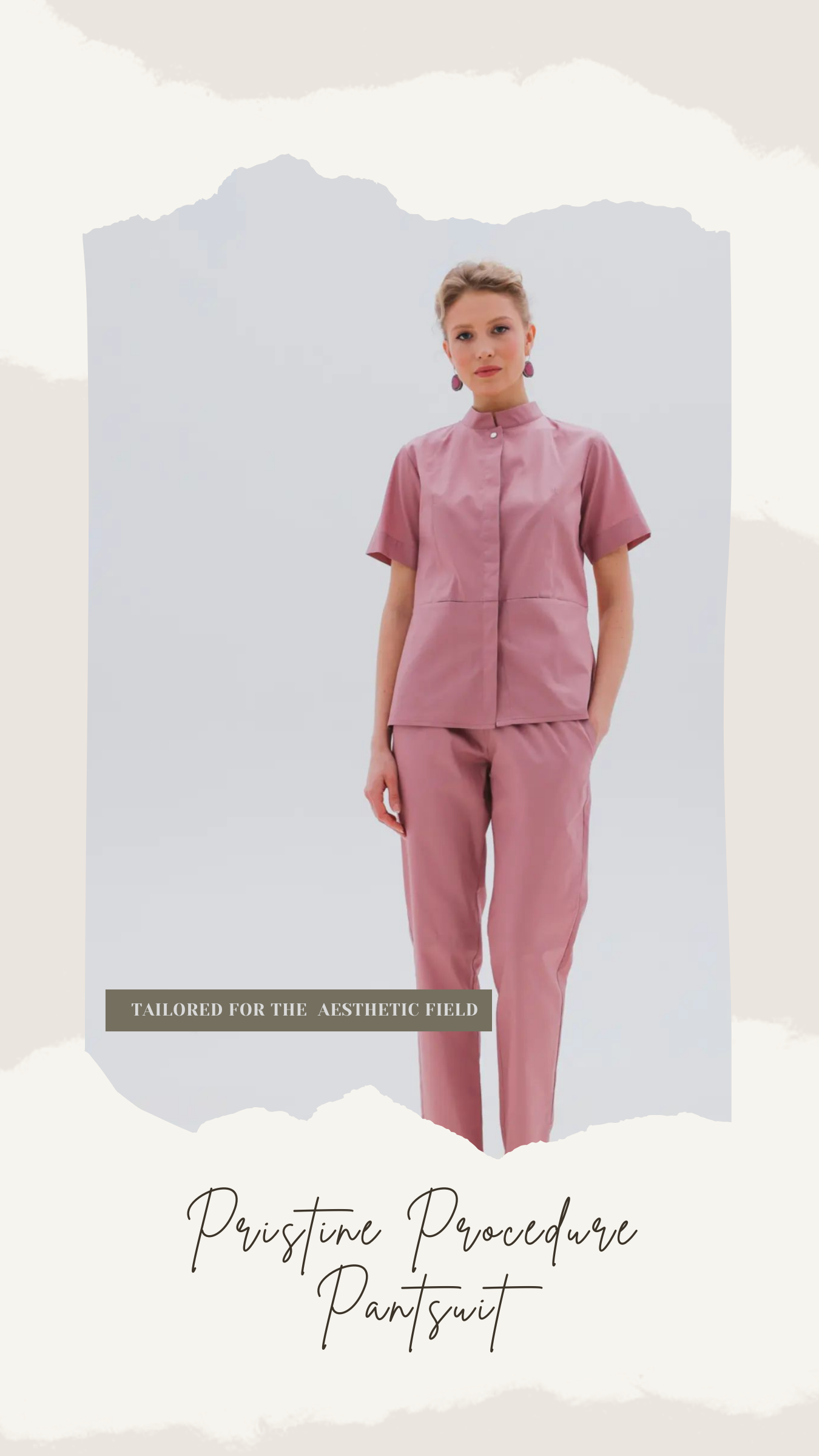 Stylish Medical Scrub Pristine Procedure Pantsuit