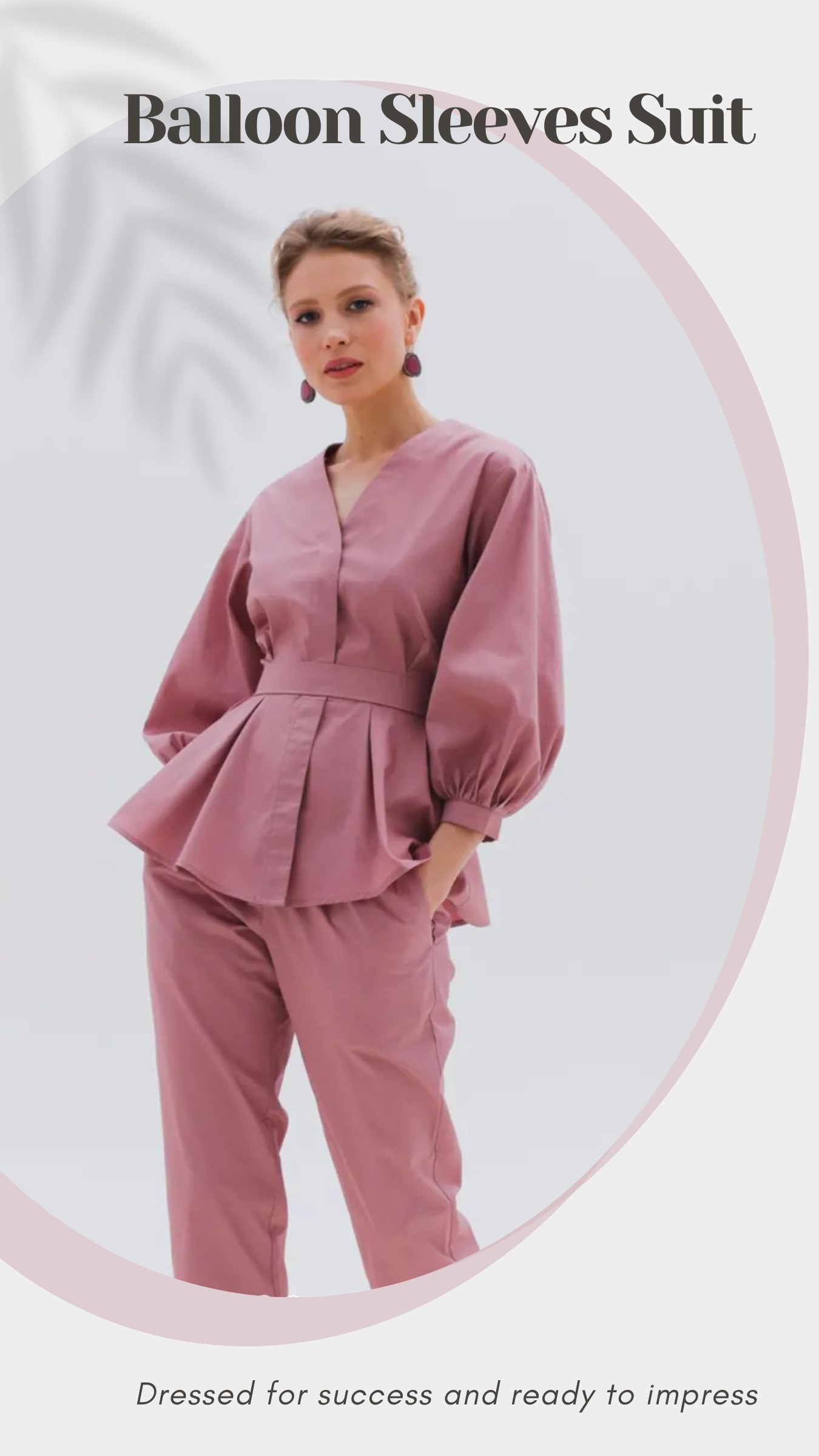 Elegant Medical Apparel Balloon Sleeves Suit