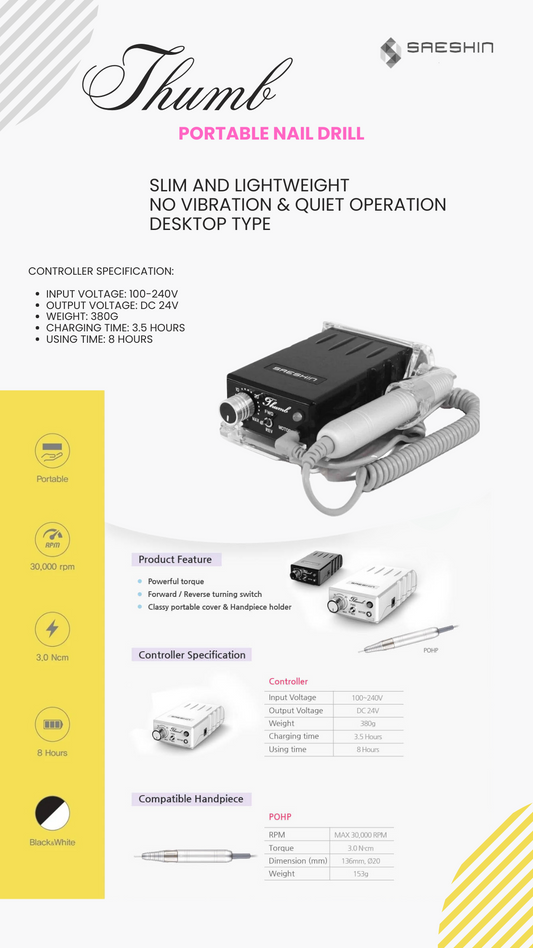 STRONG THUMB H325 CORELESS 30,000 RPM PORTABLE SET (3/32″)