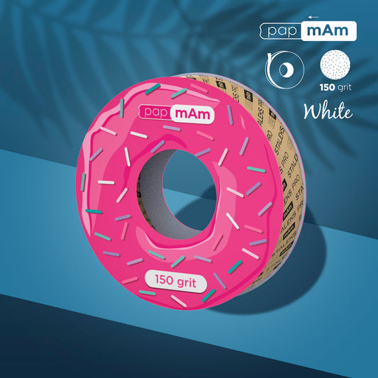 ATSC-150w Disposable white abrasive tape papmAm EXPERT 150 grit for the plastic case