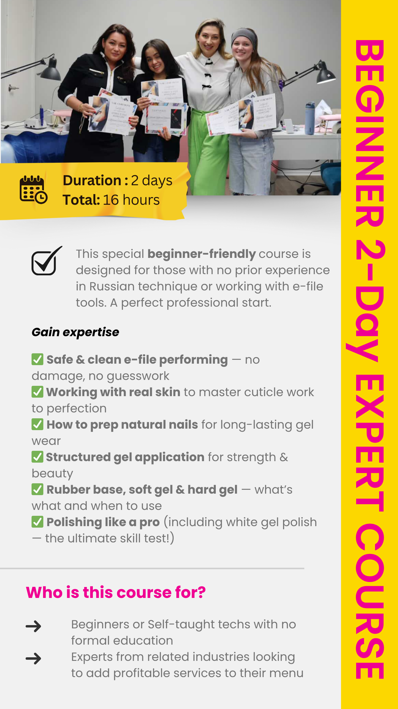 Sep* 13–14 BEGINNER 2-Day EXPERT COURSE | Russian Manicure