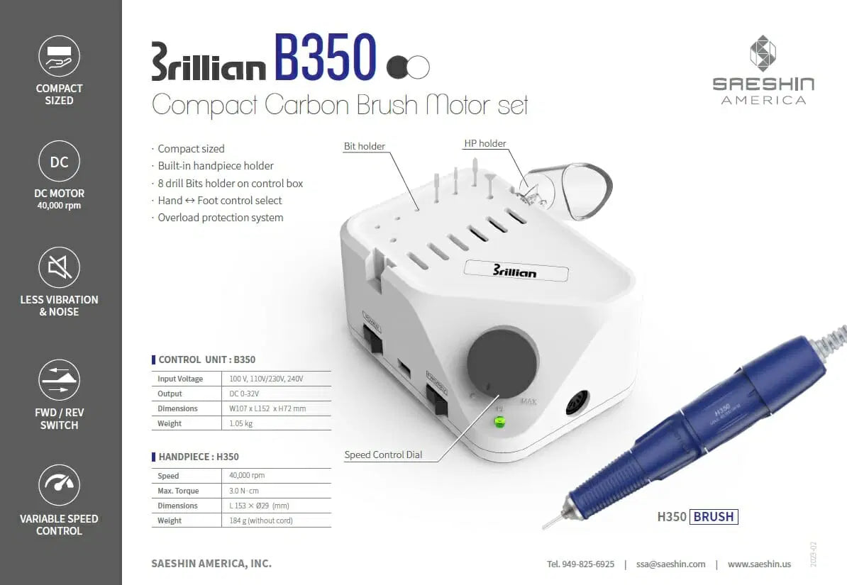 STRONG BRILLIAN B350/H350 (BLUE HANDPIECE) 35.000 RPM SET (3/32″)