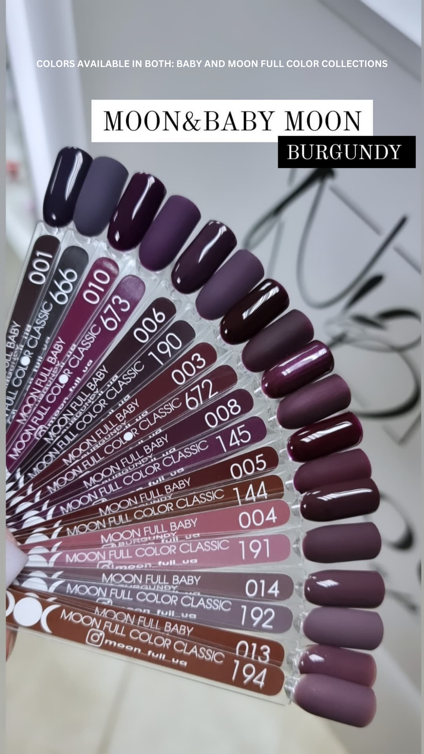 Burgundy "BABY MOON" Gel Polish Collection