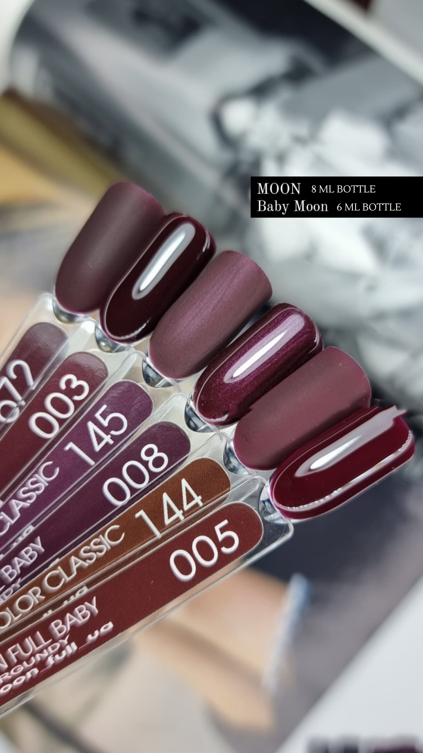 Burgundy "BABY MOON" Gel Polish Collection