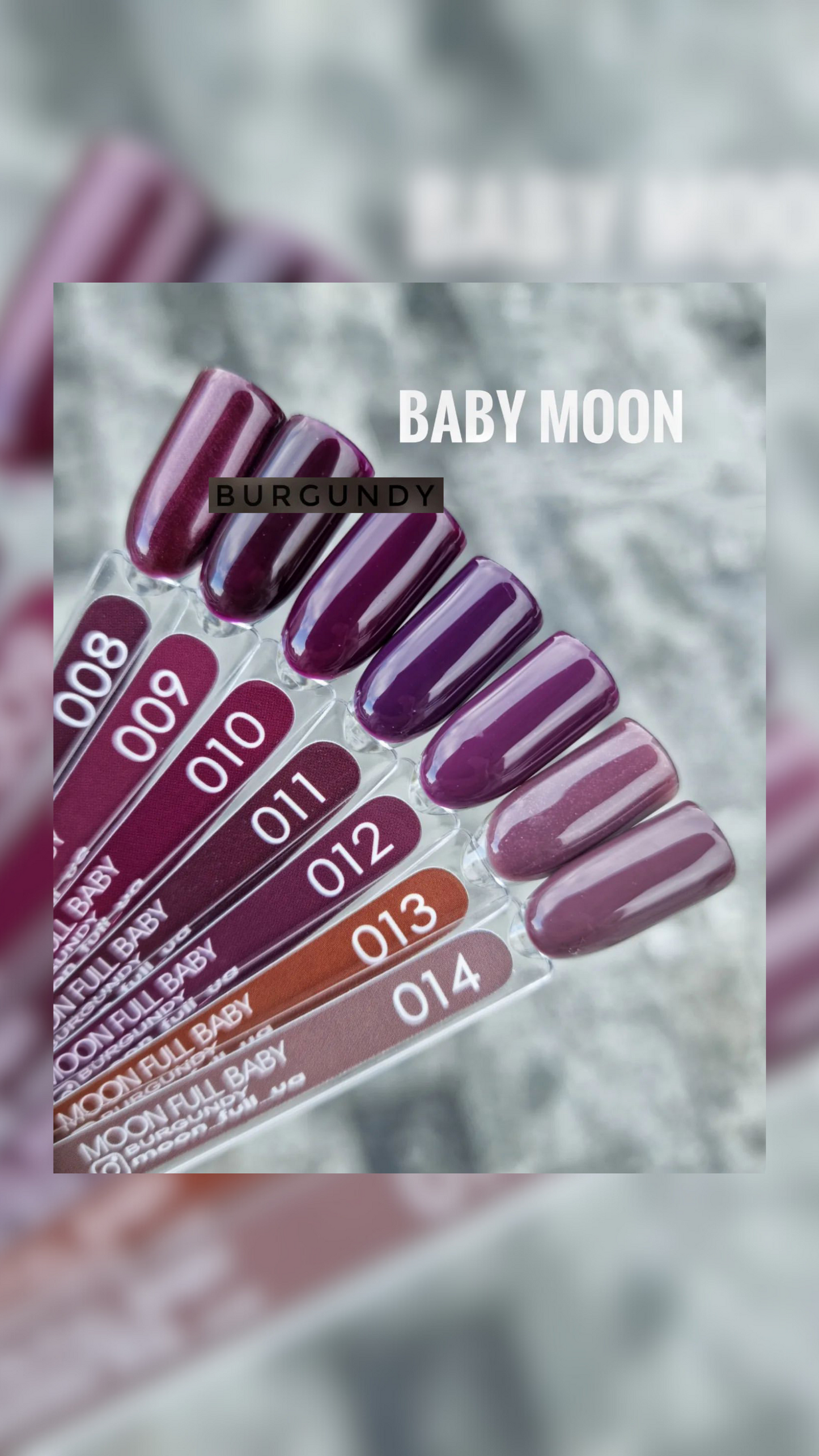 Burgundy "BABY MOON" Gel Polish Collection