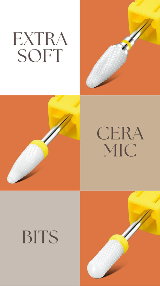 Carbide Ceramic Extra Soft Bits For UV Gel Acrylic Removal
