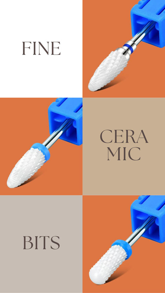 Carbide Ceramic Fine Bits For UV Gel Acrylic Removal