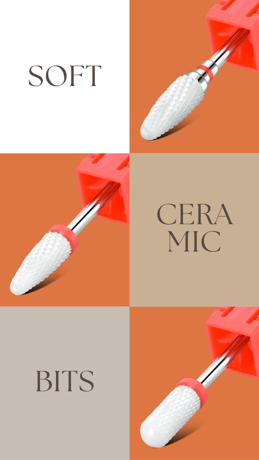 Carbide Ceramic Soft Bits For UV Gel Acrylic Removal
