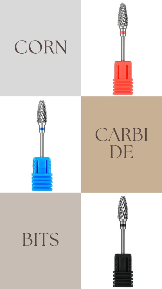 Carbide TUNGSTEN Corn Bits For UV Gel Acrylic Removal