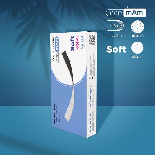DFCEMix-20-100/180 Disposable double-sided files papmAm Mix EXPERT (soft foam layer) 100/180 grit (25 pcs)