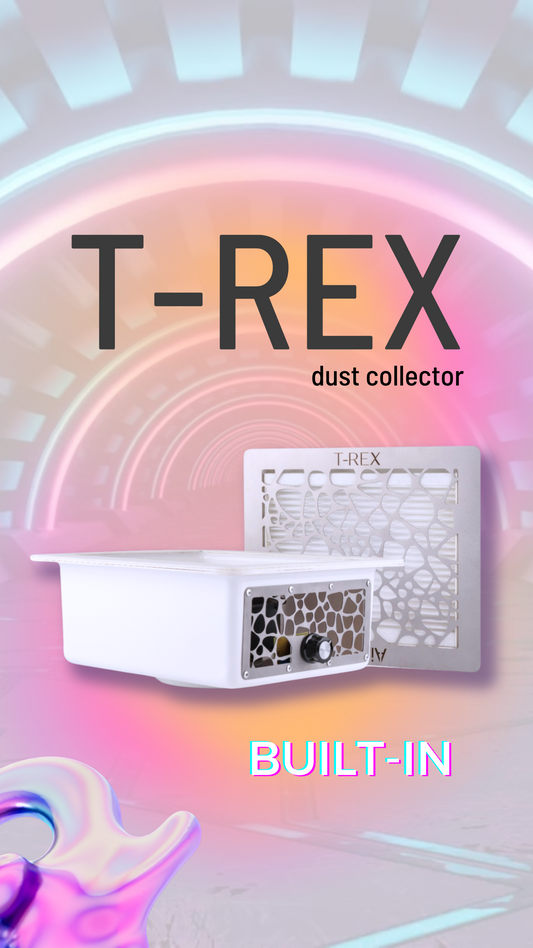 NAIL BUILT IN DUST COLLECTOR T-REX AIR MAX (silver)