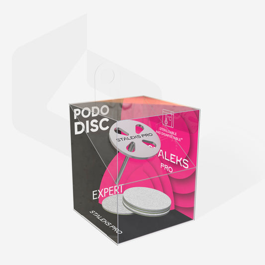 PDset-20 Pedicure disc PODODISC STALEKS PRO M and set of disposable file 180 grit 5 pc (20 mm)