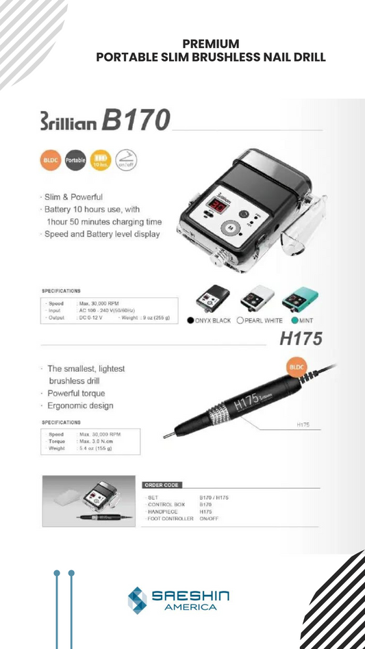 STRONG BRILLIAN PREMIUM B170/H175 BRUSHLESS 30,000 RPM PORTABLE SET (3/32″)