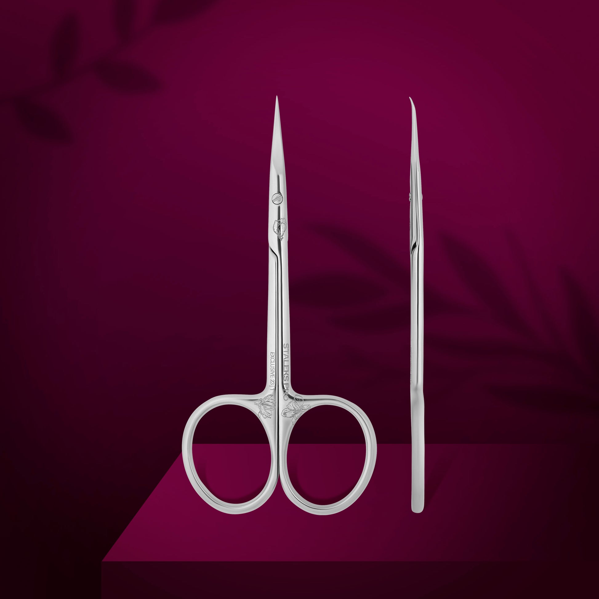 SX-23/1m Professional cuticle scissors with hook EXCLUSIVE 23 TYPE 1 (magnolia)