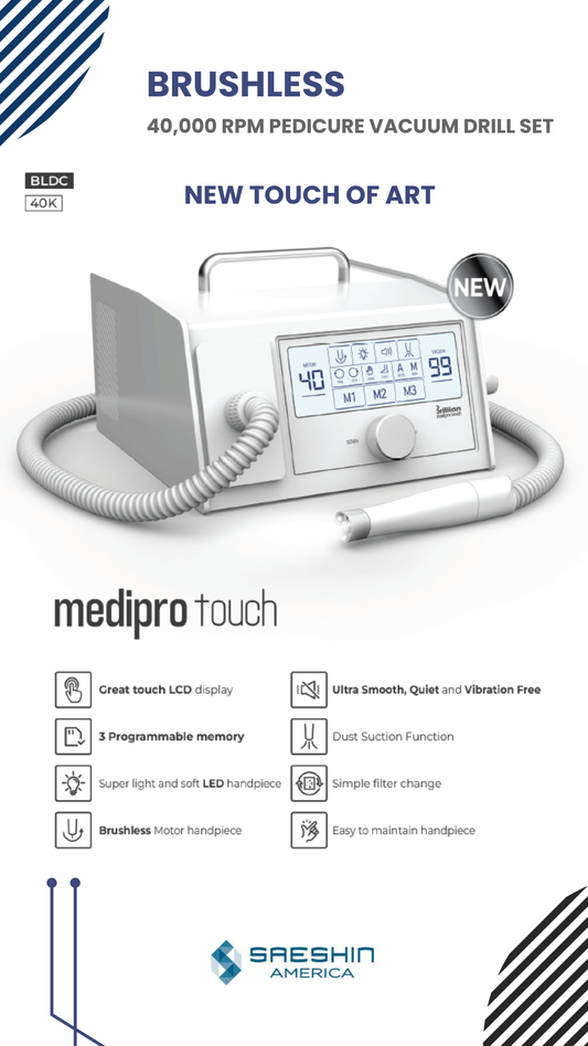 MEDI-PRO TOUCH 40,000 RPM LED VACUUM DRILL SET “NEW”