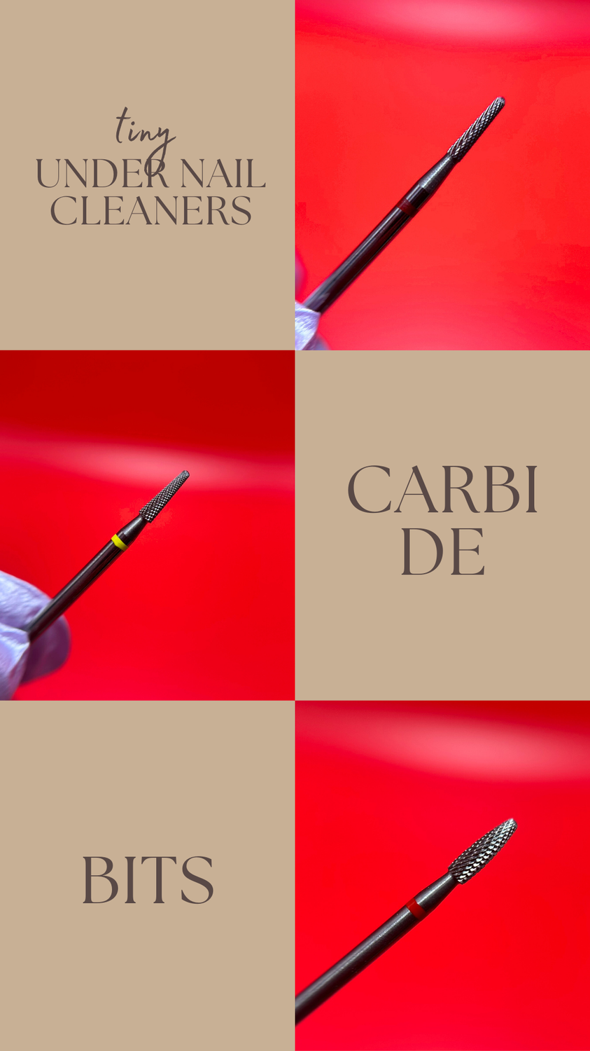Tiny Under Nail Cleaners | Carbide Bits For Nails