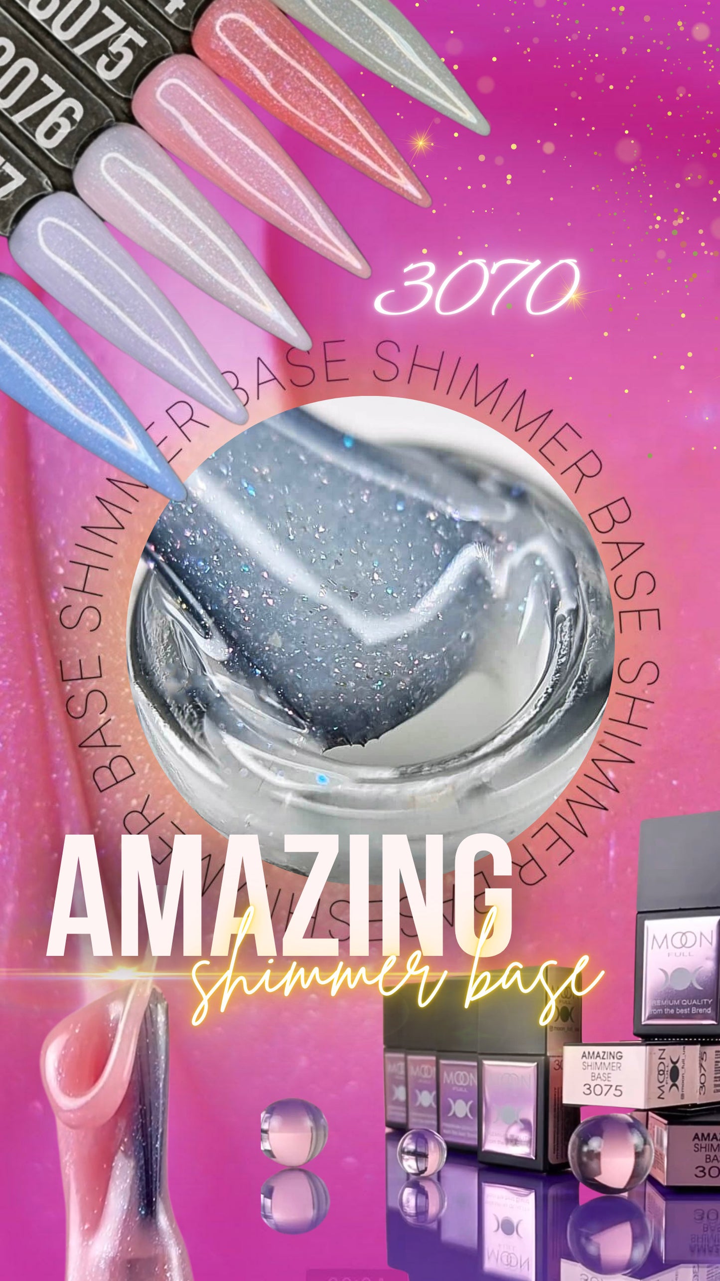 Amazing Shimmer Rubber Base | Rubber Color Gel | Soft Structured Color Gel