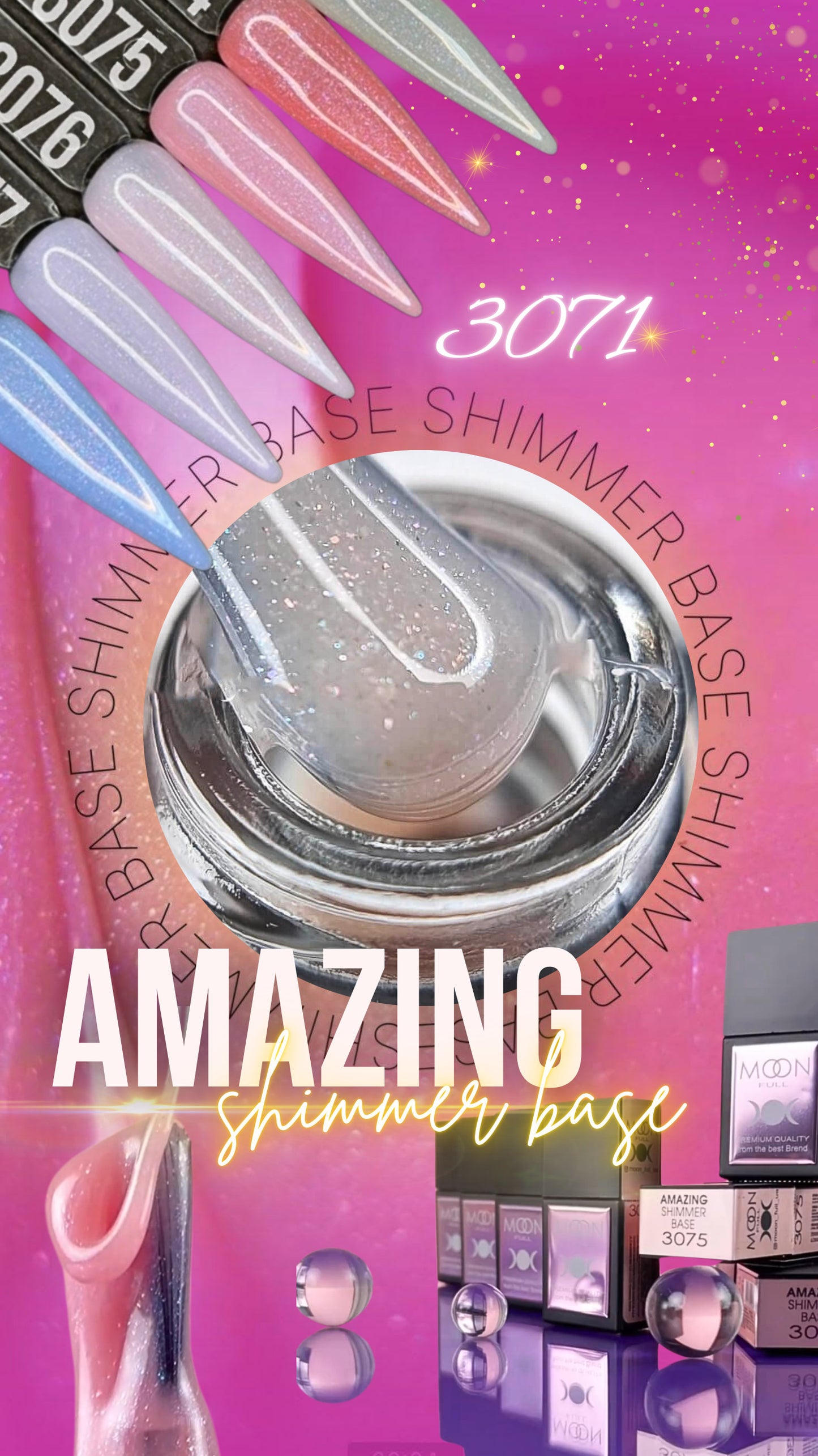 Amazing Shimmer Rubber Base | Rubber Color Gel | Soft Structured Color Gel