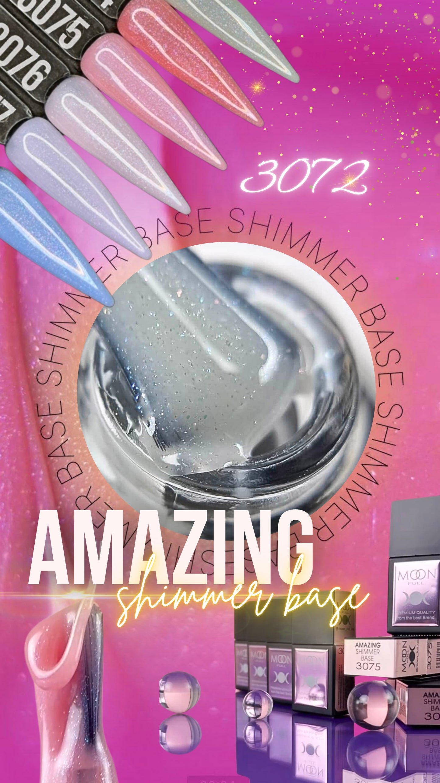 Amazing Shimmer Rubber Base | Rubber Color Gel | Soft Structured Color Gel