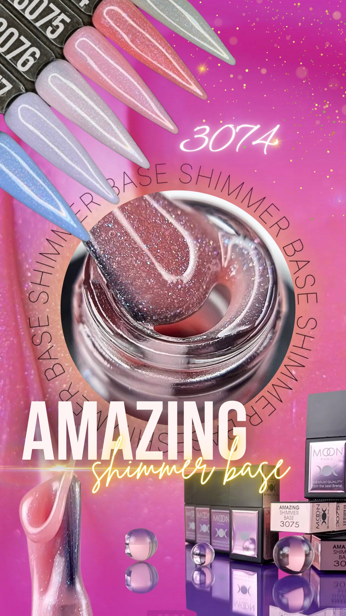 Amazing Shimmer Rubber Base | Rubber Color Gel | Soft Structured Color Gel