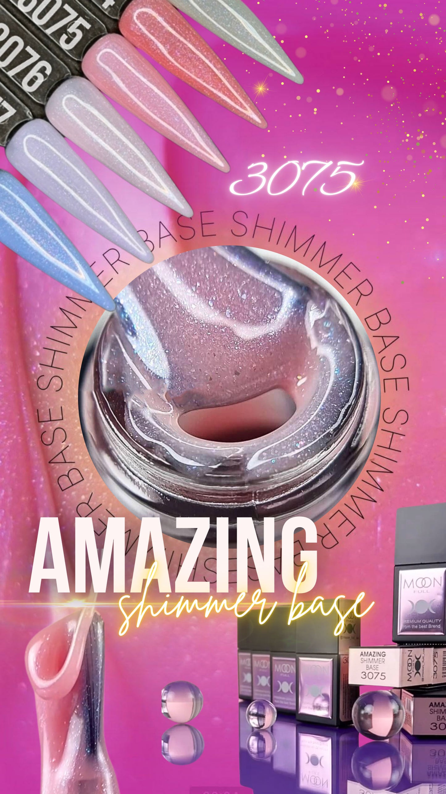 Amazing Shimmer Rubber Base | Rubber Color Gel | Soft Structured Color Gel