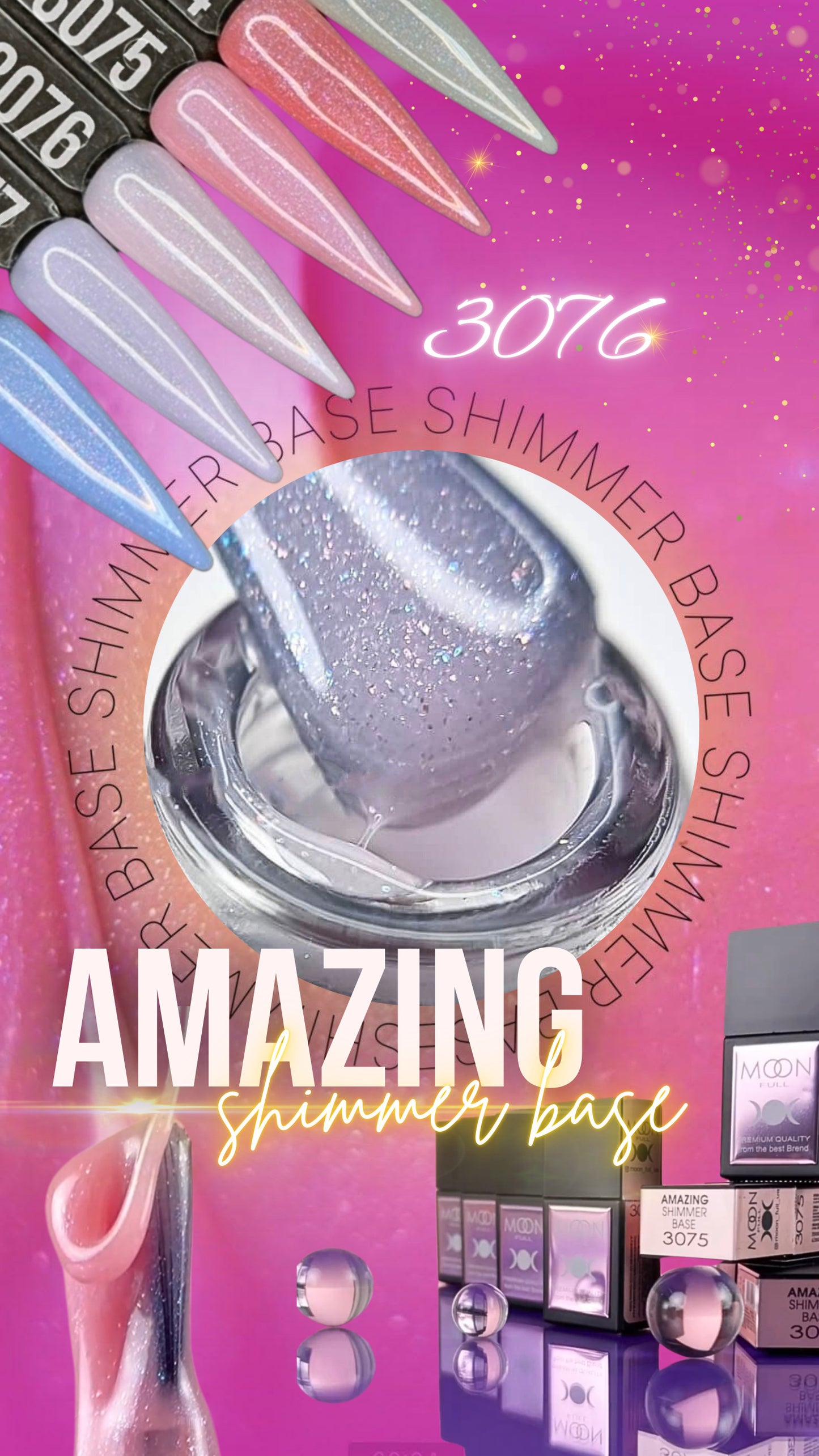 Amazing Shimmer Rubber Base | Rubber Color Gel | Soft Structured Color Gel