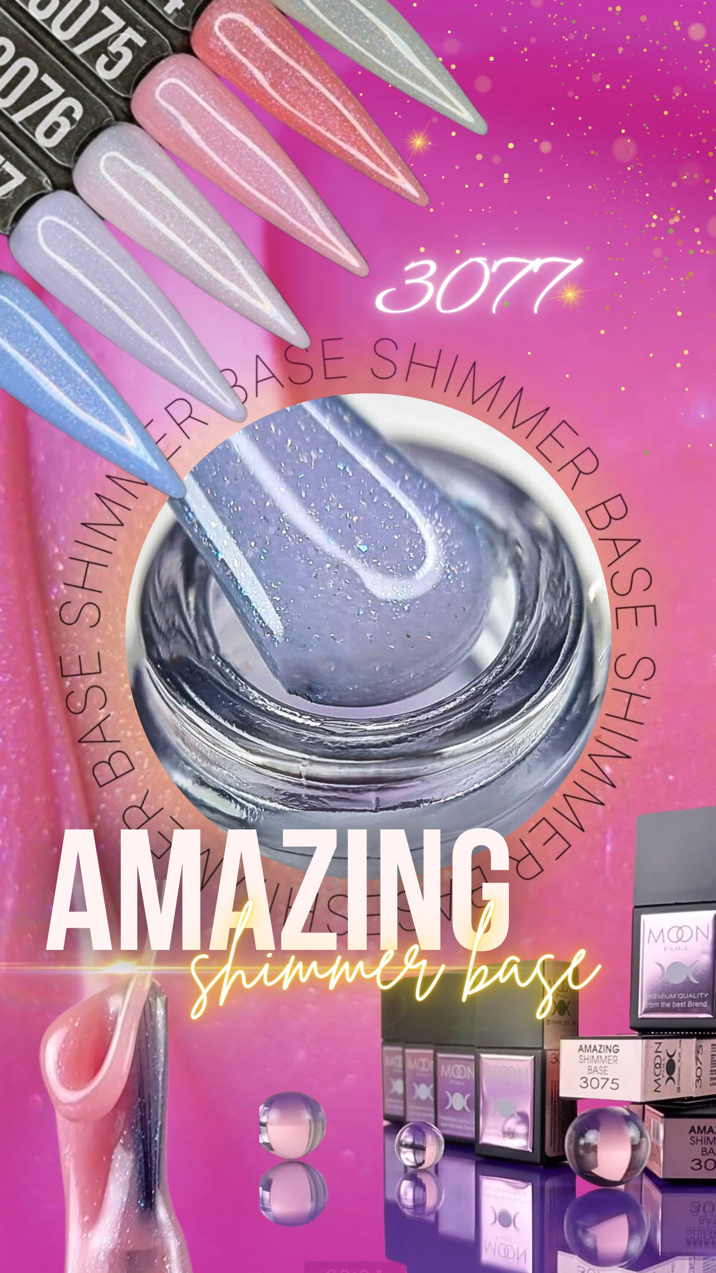 Amazing Shimmer Rubber Base | Rubber Color Gel | Soft Structured Color Gel