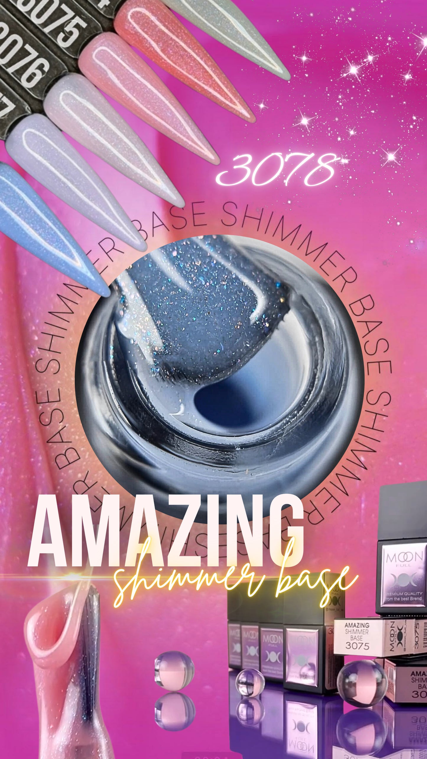 Amazing Shimmer Rubber Base | Rubber Color Gel | Soft Structured Color Gel