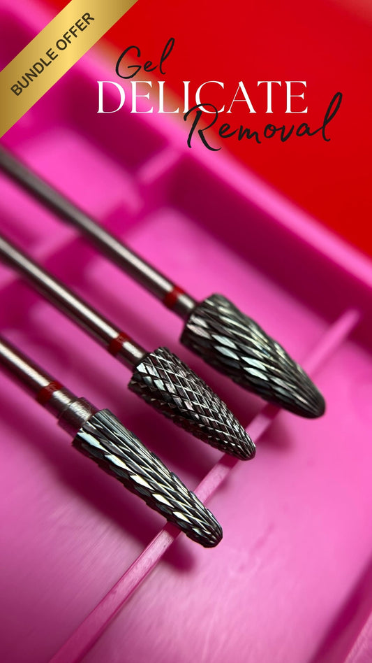 Gel Delicate Removal | Carbide Nail Drill Bit Bundle - Remove Soft Gel Quickly and Safely