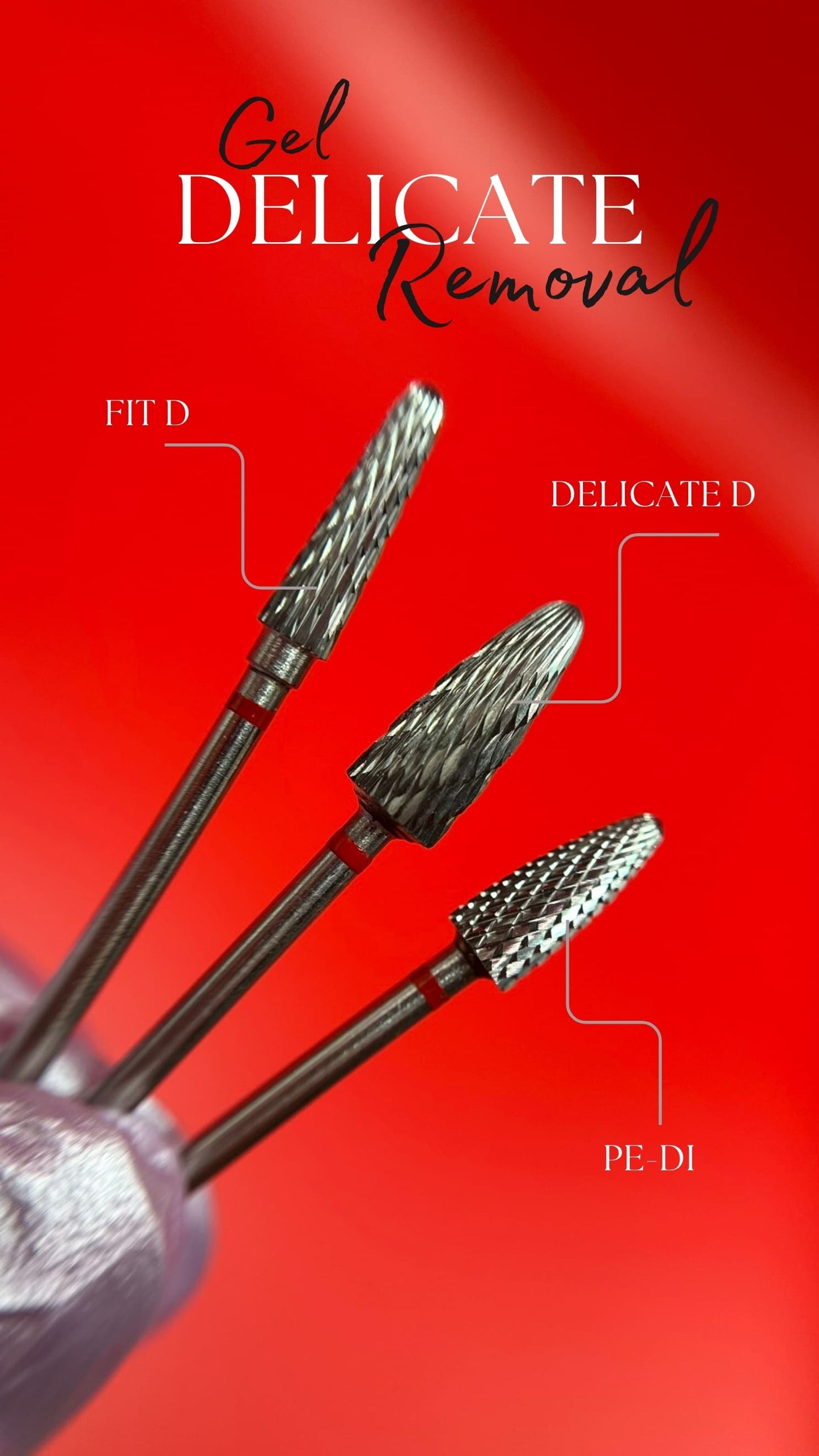 Gel Delicate Removal | Carbide Nail Drill Bits - Remove Soft Gel Quickly and Safely