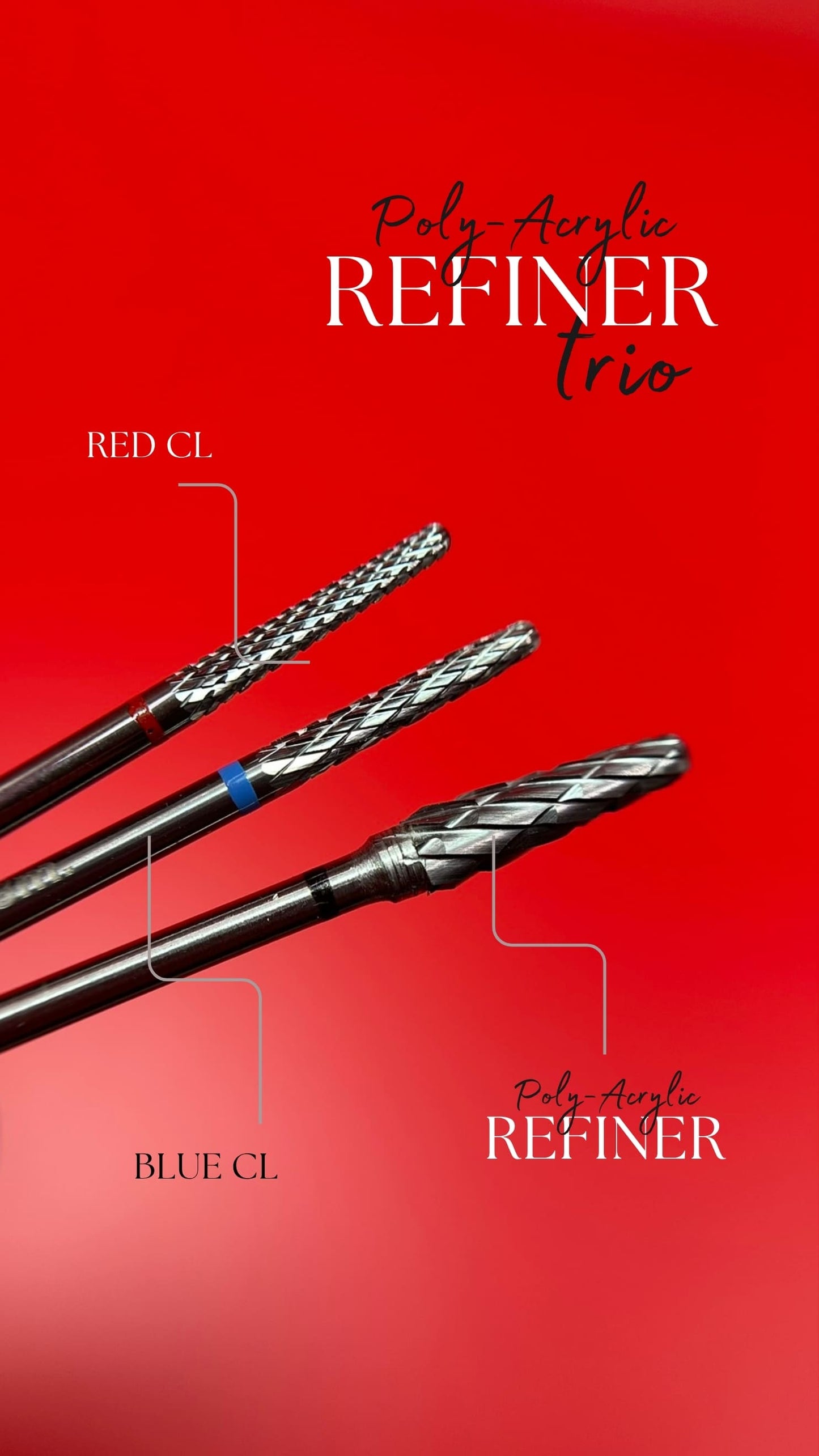 Poly-Acrylic Refiner | Carbide Nail Drill Bit - Remove Acrylic Hard Gel Quickly