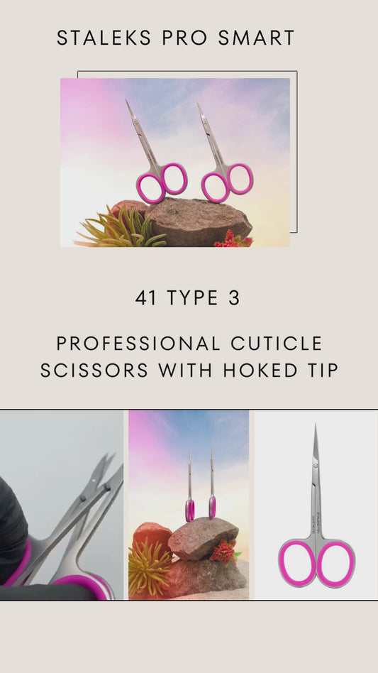 Cuticle Scissors PRO SMART 41 TYPE 3 with hooked tip