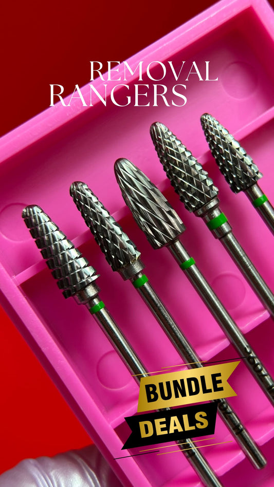 Removal Rangers | Carbide Nail Drill Bits Bundle - Remove Acrylic Hard Gel Quickly and Safely