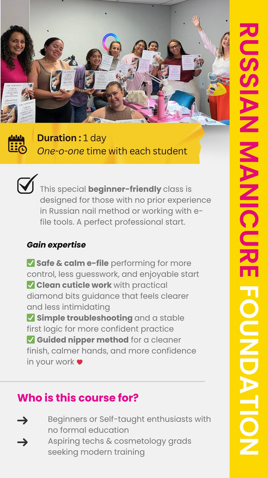 BEGINNER | Russian Manicure | Foundation Certification Lvl 1 📍Cliffside Park, NJ | 2026 Dates