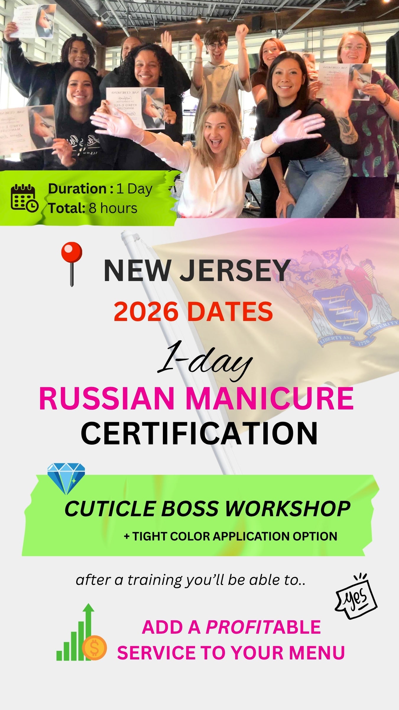 Russian Manicure Certification Lvl 2 | CUTICLE BOSS Workshop📍Cliffside Park, NJ | 2026 Dates